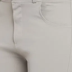 Smarty Pants Women Grey Sharp Slim Fit High-Rise Lint Free Trousers image 3