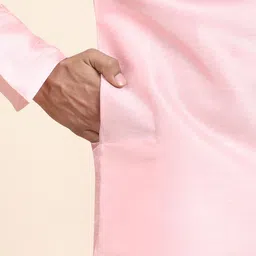 Phenav Mandarin Collar Straight Dupion Silk Kurta image 2