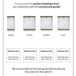 House This Gamathi Blue & White Cotton 144 TC King Bedsheet with 2 Pillow Covers image 3