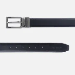 peter england Men Black Genuine Leather Belt image 3