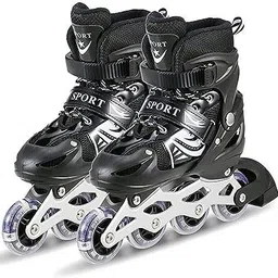 mahatatmaja Inline skates with pu flashing wheel aluminium body In-line Skates - Size FreeUK-picture-21