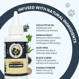 fur ball story Clear Ear Dog Ear Cleaner - Natural Antiseptic Ear Drops for Dogs 50 ml Pet Ear Cleanser image 3