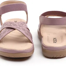 picson Women Comfort Premium Extra Soft Cushioning Criss-Cross Strap Casual Flats Sandal image 4