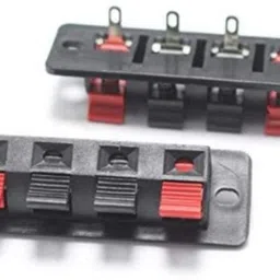 erhindia Speaker Wire Connector Jointer Terminal 4 Pole External Banana Jack Speaker Amplifier Wire Clip 4 Pin Connectors (5 ) Electronic Components Electronic Hobby Kit image 2