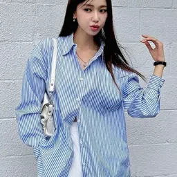 eversoft flow Women Regular Fit Striped Casual Shirt-picture-15