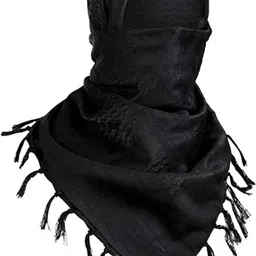 namal Printed Cotton Blend Men Black Fancy Scarf, Scarf, Bluetooth Scarf, Stole-picture-13