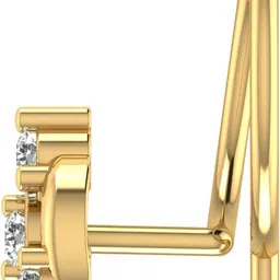 avsar Jyoti 14kt Cubic Zirconia Yellow Gold Nose Wire image 5