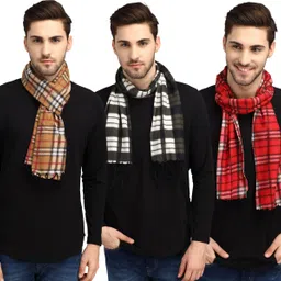 Fit N Fame Checkered Men Muffler-picture-26