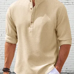 eyebogler Men Self Design Cotton Blend Straight Kurta-picture-26