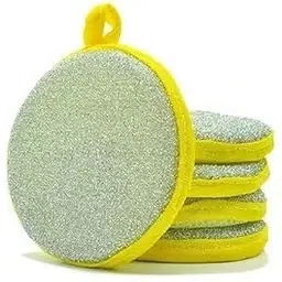 2 in 1 Double Side Dishwashing Scrubber Non-Scratch Suitable Scurb set of 5 Scrub Sponge-image-4