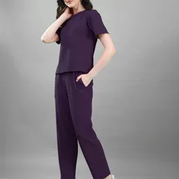selvia Women Two Piece Dress Purple Maxi/Full Length Dress-picture-24
