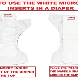 tinny tots High Quality Trendy Fashionable 2 Baby Reusable Cloth Diapers Adjustable Snap Button Durable With 4 White Microfiber Bamboo Diaper Nappy Insert Pads(5 Layers) Wetfree Combo For New Borns/Toddlers/Babies| Baby First Gift Set Pack(0-12 Months, SMALL SIZE,YR) image 4
