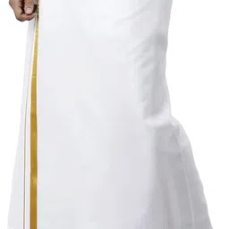 TUNI MANI SPL Velcro Pocket Vesti Solid Men Dhoti-image-2