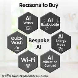 samsung 12 kg Fully Automatic Top Load Grey, Black image 2