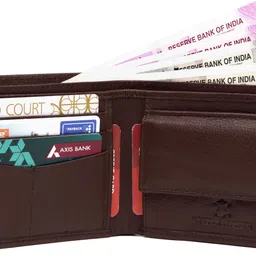 wildhorn Men Formal Brown Genuine Leather RFID Wallet - Mini image 3