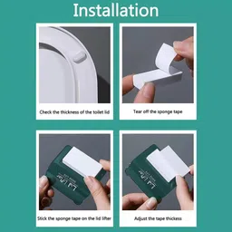 ramidhamis RamidhamisNanocliq Toilet Seat Lifter Pack Of 2 (1 Red & 1 Green) Custom Fit Toilet Seat Lid Lock image 4