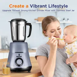 growsmart Heavy Duty Motor For Tough Grinding 750 W Juicer Mixer Grinder image 2