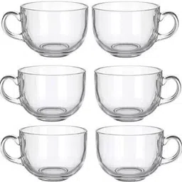 (Pack of 6) Pack of 6 Glass Transparent clear 150 ml tea and coffee cup set of 6 (Clear) Glass Set Water/Juice Glass-image-65