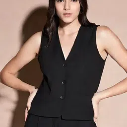 maykr Solid Women Waistcoat-picture-22