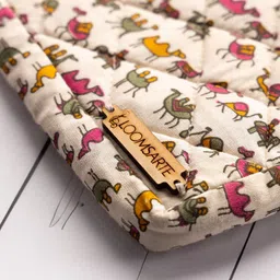 loomsarte Cotton Fabric Ipad Sleeve With Natural Agate Accent 12 X 9 Inch image 5