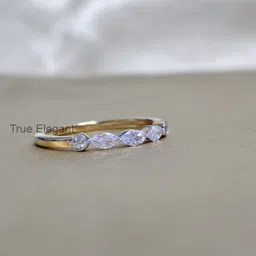 true elegant TER- 2003 Silver Cubic Zirconia Rhodium Plated Ring image 2