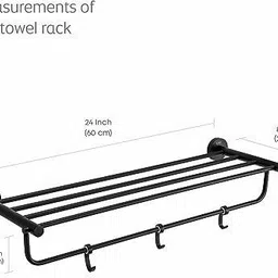 u-s-f bath accessories Towel Rack Hanger/Towel Rod/Towel Holder for Bathroom/Bathroom Accessories Black Towel Holder image 2