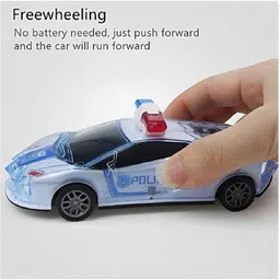 primefair Police Car with Lights, Music,Friction Realistic Design Police Car Toys for Kids image 2