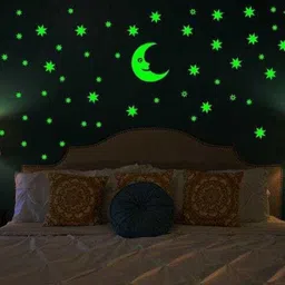 khusbu traders 21 cm Glow in the Dark Stars Wall, 180 Stickers Glow in the Dark Sticker image 2