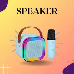 MG TRADER 10W Bluetooth Speaker Wireless Karaoke Mic Speaker with RGB Light speakersWE366 10 W Bluetooth Home Audio Speaker image 1