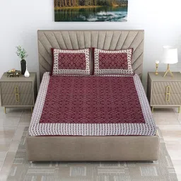 magical Cotton Double Flat 144 TC Printed Bedsheet image 2