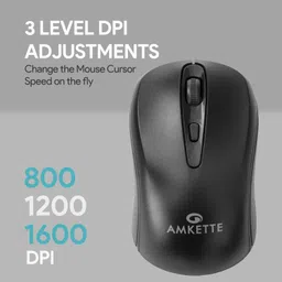 AMKETTE Hush Pro Hexa Silent Wireless Optical Mouse image 3