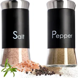 mishu Salt & Pepper Set Stainless Steel, Glass image 2