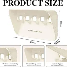 myginnie Key Holder Key Holder with Key Hooks Key Organiser Wall Storage Acrylic Key Holder image 3