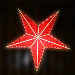 veandyou Paper Star Hanging Lantern_Red_AZ98pack of 1 Red Paper Hanging Lantern-picture-10