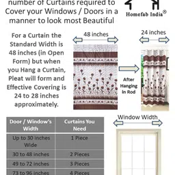 Homefab India Set of 4 Sheer Long Door Curtain image 3