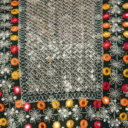 FASHION DEPTH Ethnic Motifs Flared Sleeves Mirror Work Kurta image 5