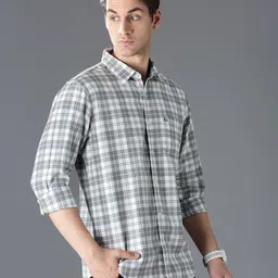 jai textiles Men Slim Fit Checkered Spread Collar Casual Shirt image 5