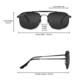 ROYALTAIL Unisex Square Sunglasses With UV Protected Lens RT-SUNG-023 image 3