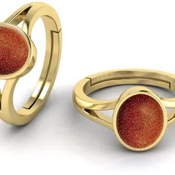 Natural 7.25 Ratti Sun Star Sun Stone Gemstone Ring Brass Beads Rhodium Plated Ring-image-57