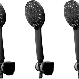 Parryware hand shower 3 - Modes, Bathroom clean black with Hose & clutch set of 3 pic 169 shower-picture-28
