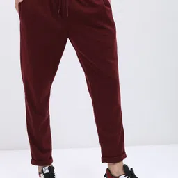 ketch Structured Men Solid Maroon Track Pants-picture-27