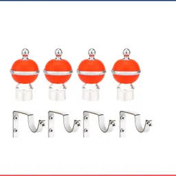 leezen architectural hardware Red Curtain Knobs, Curtain Hooks, Curtain Rods, Rod Rail Bracket Metal image 1