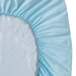 GADDA CO Blue Terry Textured Breathable Mattress Protector image 3