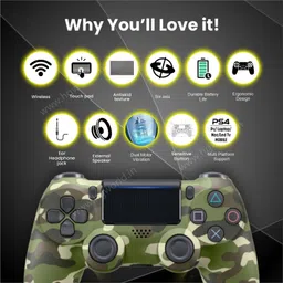 HG WORLD PS4 Controller DualShock 4 Wireless Playstation Controller for PC Bluetooth Gamepad image 5