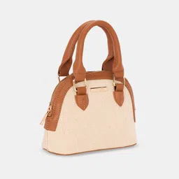 forever glam by pantaloons Women Beige Messenger Bag image 3