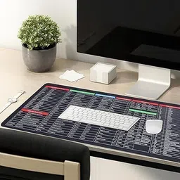 kaku Anti-Slip Keyboard Shortcut Mat | Computer Table Mat Mousepad with Shortcut Keys Non Slip Base Mousepad image 3
