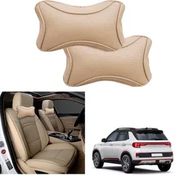 Beige Leatherite Car Pillow Cushion for Hyundai-image-76
