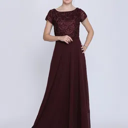eavan Women Gown Brown Maxi/Full Length Dress-picture-11