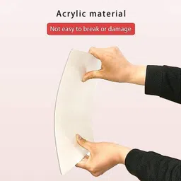 wolkwogg Oval Adhesive Wall Mirror Stickers, 20 x 30 cm, Plastic, Unbreakable Bathroom Mirror image 4