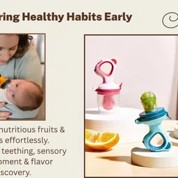 cradleve Silicone Food/Fruit Nibbler with Extra Mesh Feeder image 2